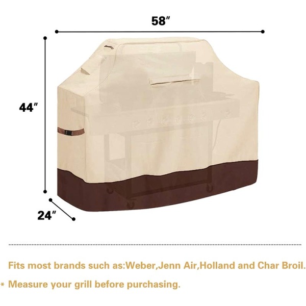 Outdoor 650D Oxford Cloth Warter-proof BBQ Grill Cover